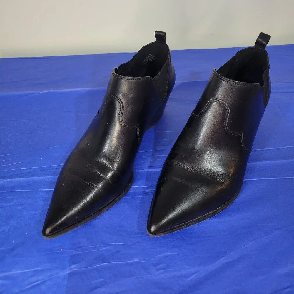 Nine West Leather Western Ankle Booties Size 8.5 - Picture 2 of 14